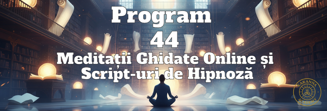 Program 44 de Meditații Ghidate Online și Script-uri de Hipnoză – Abonament 4 meditații / lună 10 44 meditatii